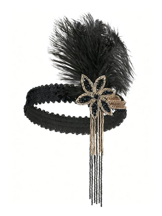Copricapo con perline e paillettes stile Gatsby anni '20