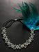 Cerchietto Gatsby con piume di pavone e strass anni '20