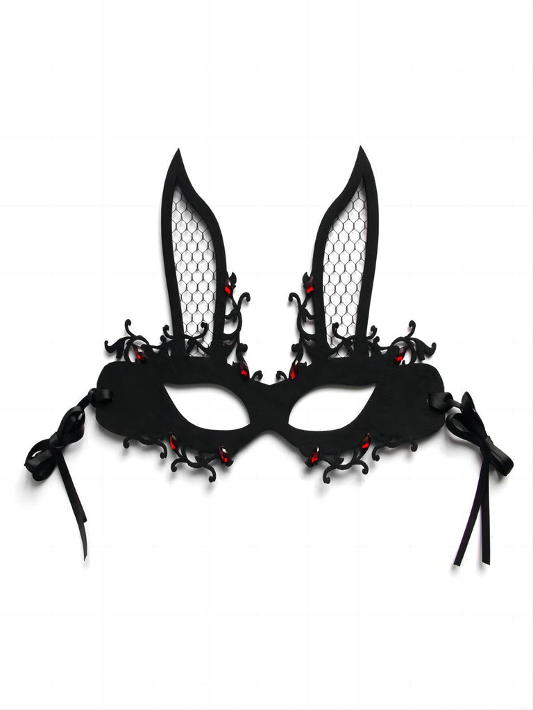 Maschera mezza faccia da coniglietto pasquale Halloween