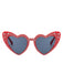 Occhiali da sole con montatura a cuore in strass