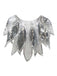 Mantella patchwork a forma di foglie paillettes anni '20