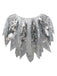Mantella patchwork a forma di foglie paillettes anni '20