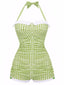 Costumi intero plaid in percalle nodo a fiocco cavezza anni '50
