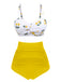 2PCS Set bikini con spalline a ciliegia anni '50