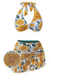 Costumi con stampa floreale ping pong anni '50