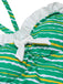 Costumi intero a righe spalle scoperte verde anni '30