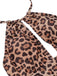 Costumi scollo a V e top a triangolo leopardato marrone anni '30