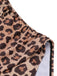 Costumi scollo a V e top a triangolo leopardato marrone anni '30