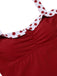 Costumi intero patchwork a pois blu anni '40