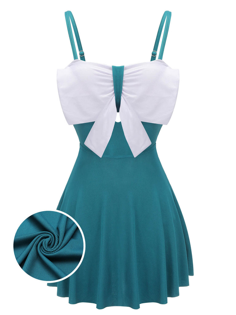2PCS Costumi e gonna con fiocco blu anni '30