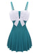 2PCS Costumi e gonna con fiocco blu anni '30
