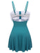 2PCS Costumi e gonna con fiocco blu anni '30