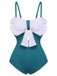 2PCS Costumi e gonna con fiocco blu anni '30