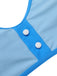 Costumi bottoni spalline sottil patchwork blu anni '50