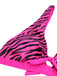 Set Bikini stampa zebrata spalline sottili rosa  anni '50