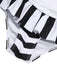 Set Bikini a righe scollo all'americana biancho e nero anni '50