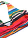 Costumi a righe boho e copricostume multicolore anni '70