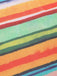Costumi a righe boho e copricostume multicolore anni '70