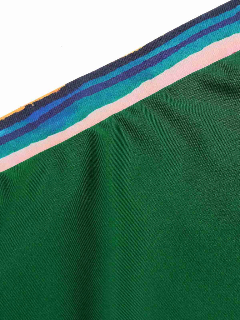 Costumi a righe boho e copricostume multicolore anni '70