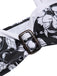 Set bikini silhouette floreale Hepburn nero anni '40