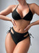 Set bikini con coulisse e top spiaggia tropicale anni '60