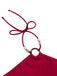 Set bikini stile principessa con perline rosso anni '70