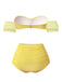 Set di bikini a sbuffo con rose stile principessa di Belle anni '70
