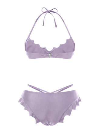 [Prevendita] Set bikini gotico con ali di pipistrello viola anni '80