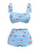CostumI con lacci a quadri ciliegia blu anni '50