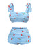 CostumI con lacci a quadri ciliegia blu anni '50