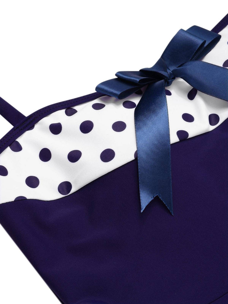 [Prevendita] Costumi intero a pois con scollo all'americana rosso anni '40