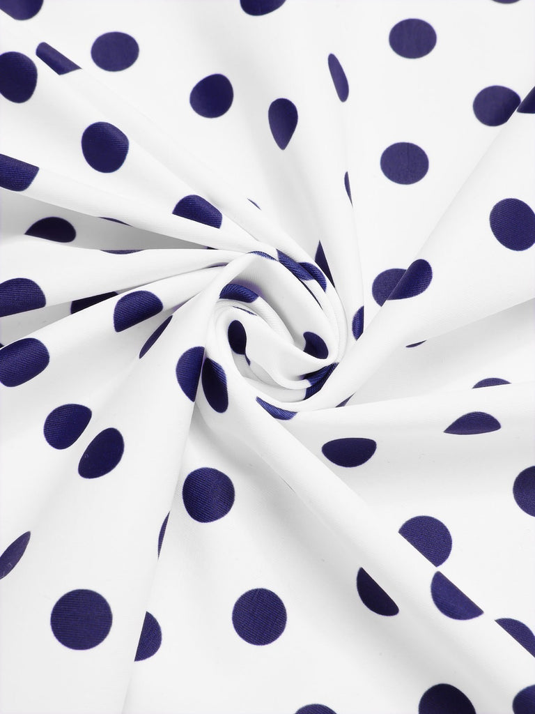 [Prevendita] Costumi intero a pois con scollo all'americana rosso anni '40