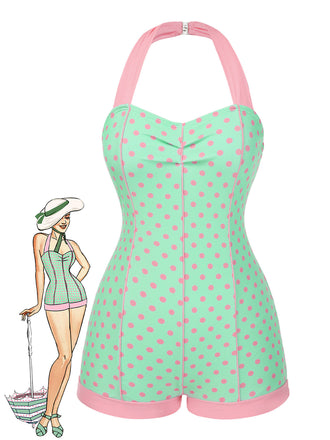 Costumi intero pois scollo all'americana anni '60