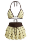 [Prevendita] Set Bikini Giallo Anni '60 a Pois con Scollo All'americana