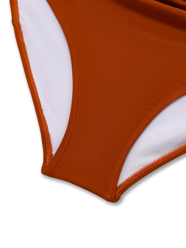 Costume Intero con Scollo Asimmetrico e Volant Anni '40 6