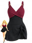 [Prevendita] [Taglie Forti] Costumi Intero Anni '30 a Costine Color Block