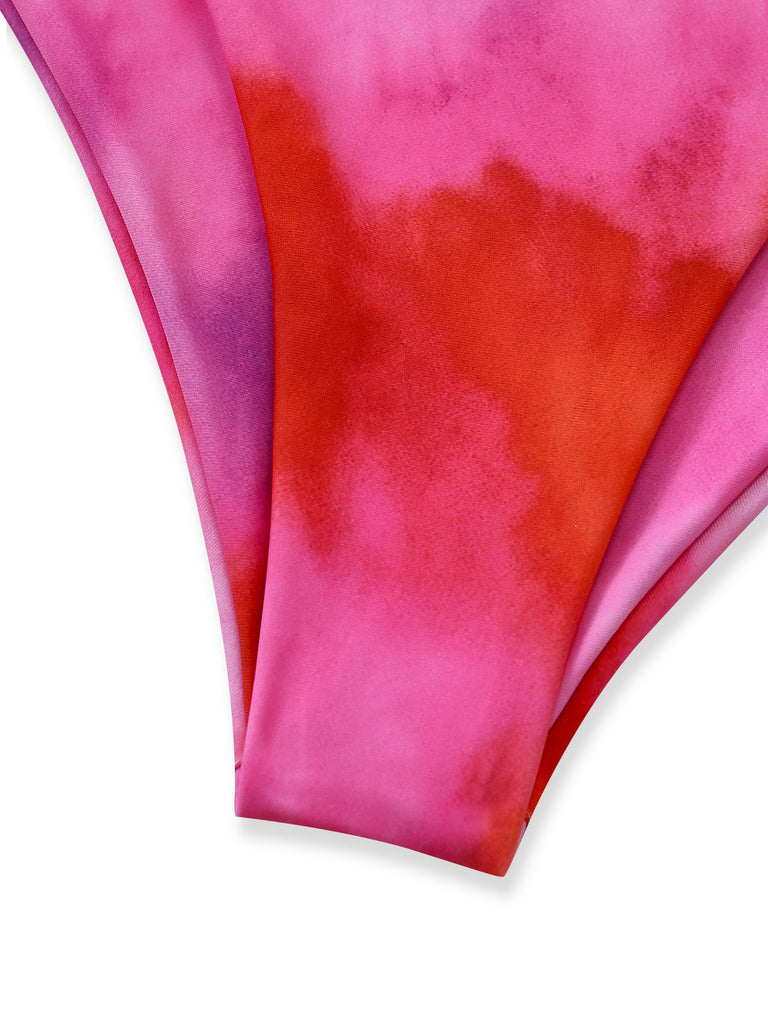 Pink 1950s Gradient Ombre Tankini Set 5