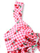 Red 1950s Halter One-Piece Swimsuit 5