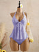 Set Tankini Nero Anni '50 Testurizzato Floreale Con Scollo All'americana