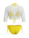Costumi Giallo Anni '60 con Scollo All'Americana e Trasparente e Copricostume