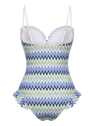 [Pre-Vendita] Costume Intero Multicolore a Righe Anni '50 2