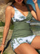Set Tankini con Palme e Incrocio Color Block Anni '50 2