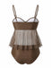 Costume da Bagno in Rete Vita Alta con Fiocco Tie Anni '50 12