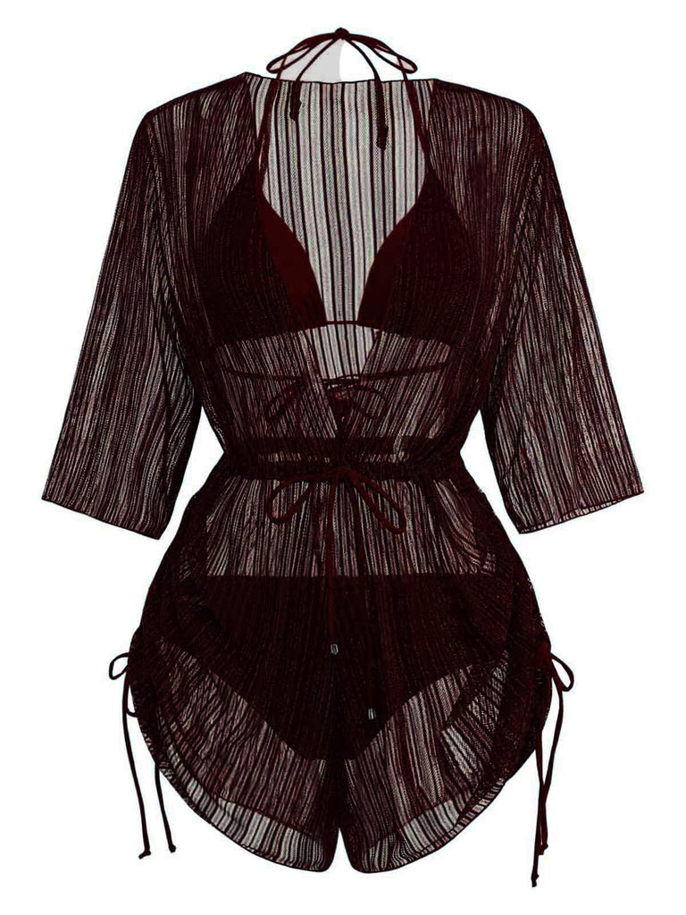 Costume da Bagno Solid Halter & Shimmer Anni '50 13