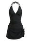 Set Tankini Anni '50 con Scollo a V Profondo e Copricostume
