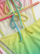[Prevendita] Costume Intero Multicolore Anni '50 Arricciato Sfumato da Spiaggia