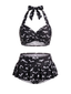 [Prevendita] Set Bikini Nero Anni '60 con Pipistrello e Cuore