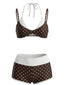 [Prevendita] Costumi Marrone Anni '50 a Pois Doppio Strato
