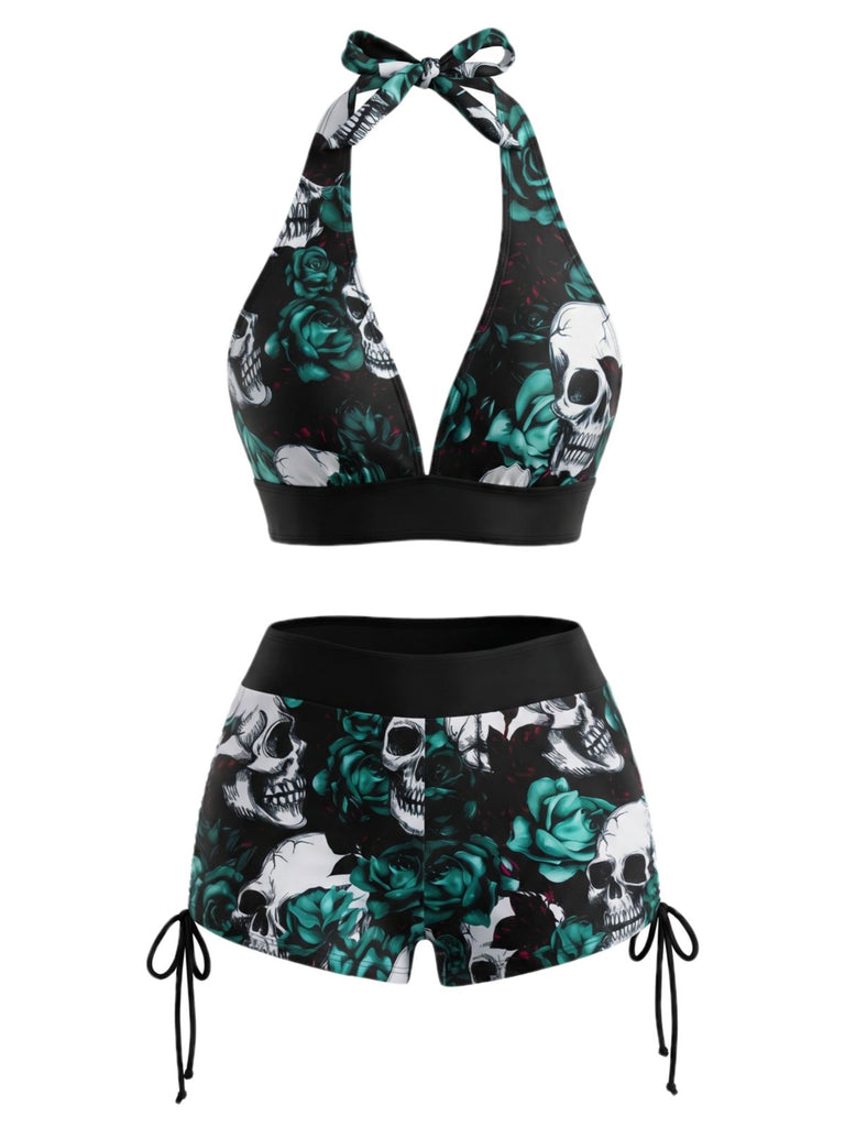 Set Bikini Punk con Teschio Rock Anni '80 5