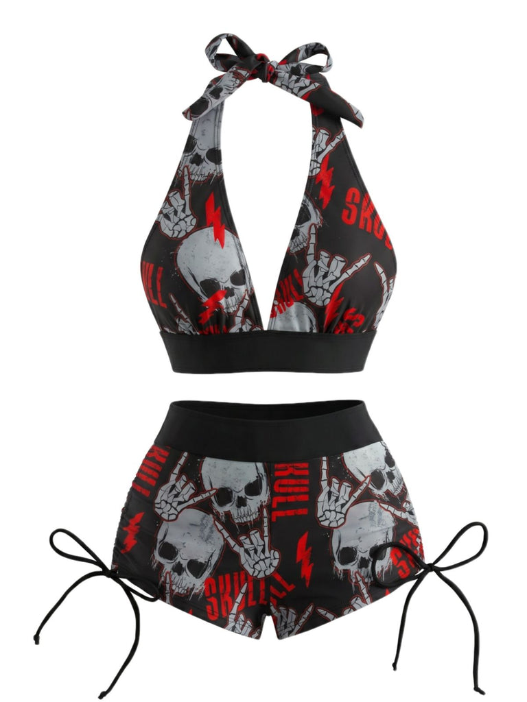 Set Bikini Punk con Teschio Rock Anni '80